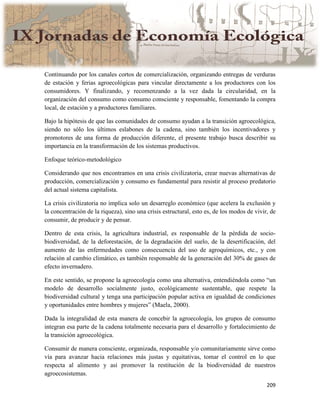 Actas IX Jornadas Economía Ecológica