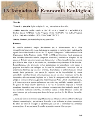 Actas IX Jornadas Economía Ecológica