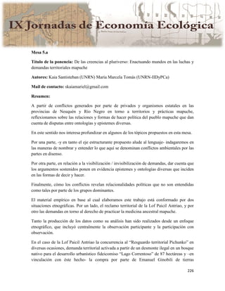 Actas IX Jornadas Economía Ecológica