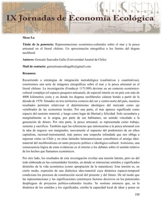 Actas IX Jornadas Economía Ecológica