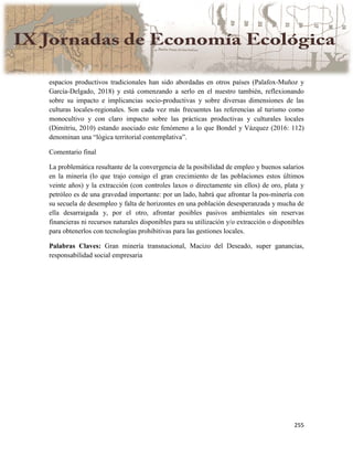 Actas IX Jornadas Economía Ecológica