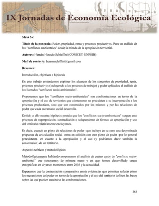 Actas IX Jornadas Economía Ecológica