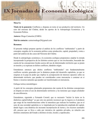 Actas IX Jornadas Economía Ecológica