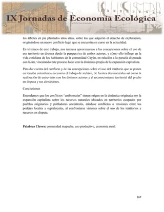 Actas IX Jornadas Economía Ecológica