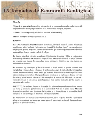 Actas IX Jornadas Economía Ecológica