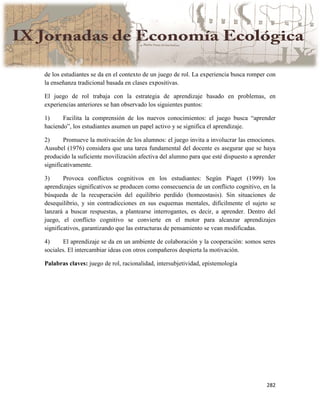 Actas IX Jornadas Economía Ecológica