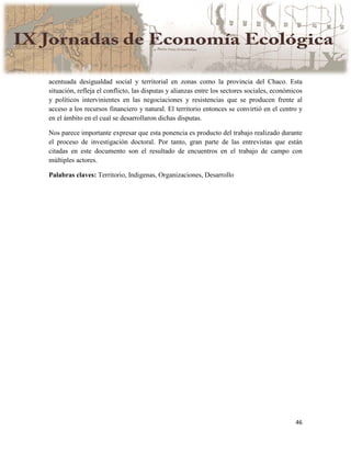 Actas IX Jornadas Economía Ecológica