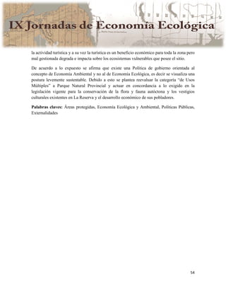 Actas IX Jornadas Economía Ecológica