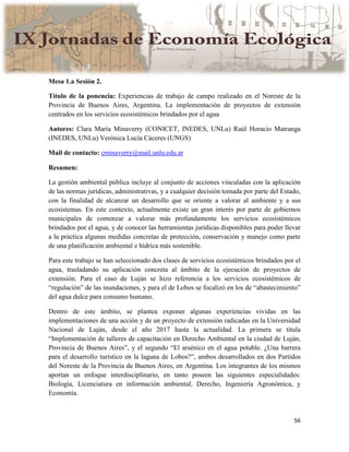 Actas IX Jornadas Economía Ecológica