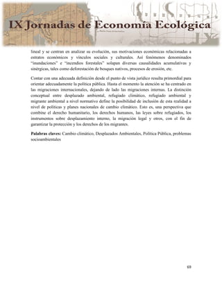 Actas IX Jornadas Economía Ecológica