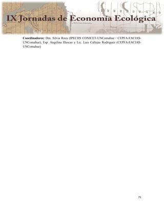 Actas IX Jornadas Economía Ecológica