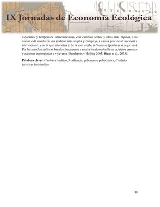 Actas IX Jornadas Economía Ecológica