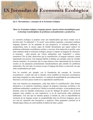 Actas IX Jornadas Economía Ecológica