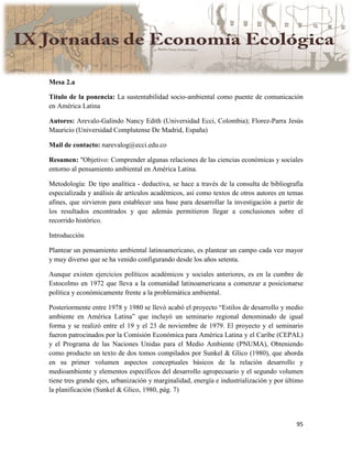 Actas IX Jornadas Economía Ecológica