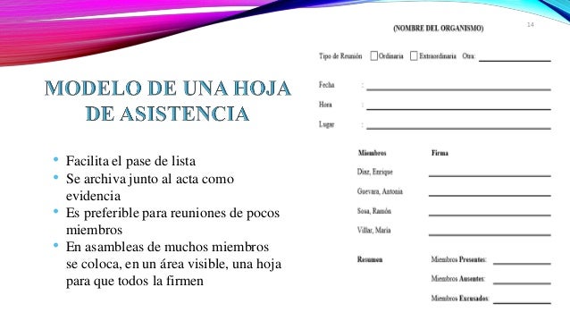 formato para minutas de juntas