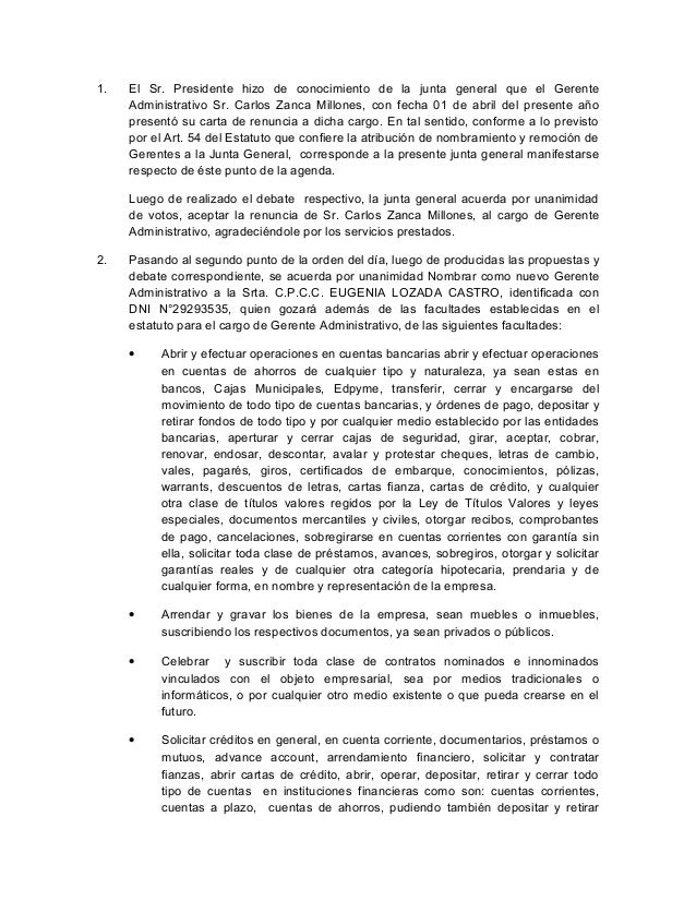 Constancia De Trabajo Gerente General - o Carta De