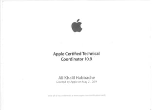 Apple Certified Technical Coordinator 10.9