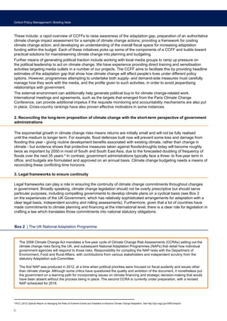 Key lessons for developing Climate Change Financing Frameworks | PDF