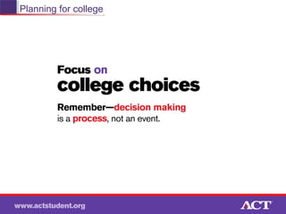Planning for college

 