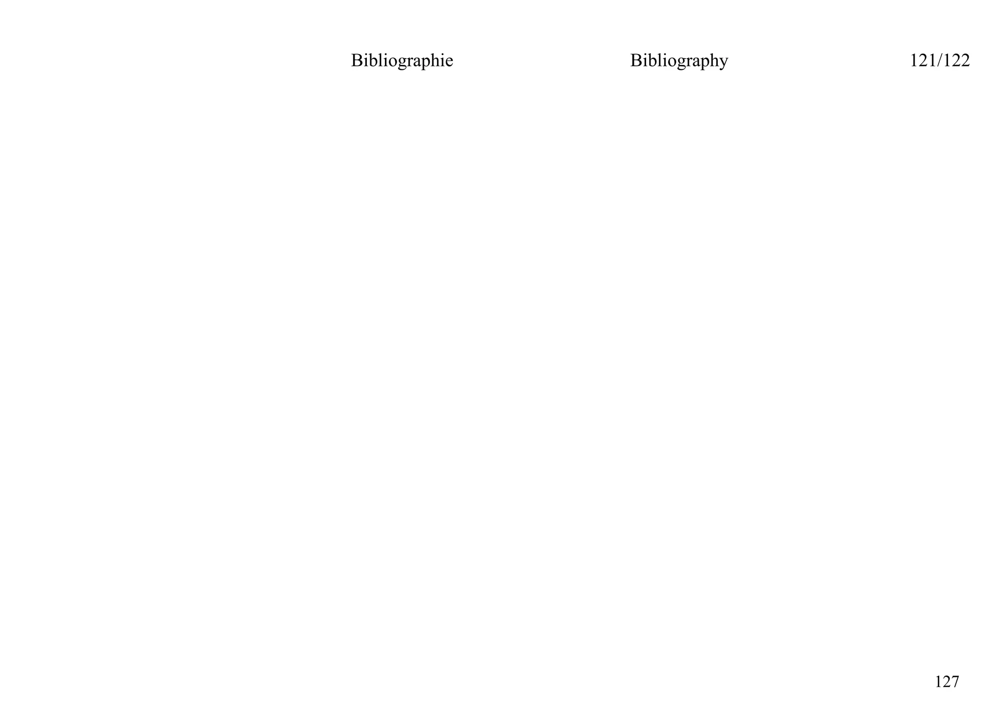 Bibliographie   Bibliography   121/122




                                 127
 