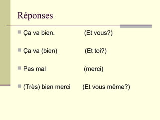 Actes De Comunication Saluer Actes De Comunication Saluer