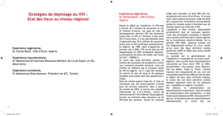 30 31
Stratégies de dépistage du VIH :
Etat des lieux au niveau régional
Expérience algérienne,
Dr Fatiha Razik. CHU d’Ora...