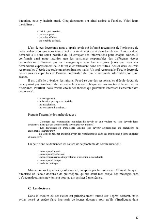 Exemple De These De Doctorat En Management  Titre De La Thèse