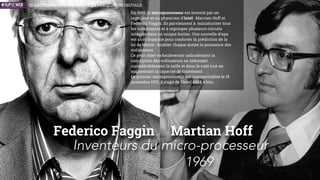 Claude Elwood Shannon (1916-2001) est un ingénieur
en génie électrique et mathématicien américain.  
Il est le père fondateur de la théorie de l'information.
Pendant la Seconde Guerre mondiale, il travaille  
pour les services secrets de l'armée américaine  
dans le domaine de la cryptographie.
Il présente le résultat de ses recherches dans un
rapport secret qui donne naissance après-guerre à un
article considéré comme fondateur : “A Mathematical
Theory of Communications” (1948).
Shannon modélise alors la communication entre
machines (émetteur → encodeur → signal →
décodeur → récepteur), mais son schéma trouve  
un écho inattendu dans les sciences humaines.
Ce schéma a en effet permis d’ouvrir le champ
disciplinaire des SIC (Sciences de l’Information et de
la Communication) grâce à la clarté de son énoncé
pour expliquer le process de communication entre les
êtres humains.
Dans le domaine des télécommunications, il a permis
de résoudre les questions liées à la qualité du signal,
aux canaux de communication et au “bruit” facteur de
distorsion du signal.
Claude Shannon
La théorie de l’information
1948ÉMETTEUR
MESSAGE
ENCODEUR
SIGNAL 
ÉMIS
SIGNAL 
REÇU
DÉCODEUR
RÉCEPTEUR
MESSAGE
BRUITIDÉES
LES ACTEURS HISTORIQUES DE LA RÉVOLUTION NUMÉRIQUE
 