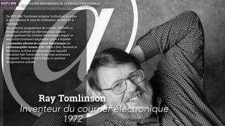 Isaac Asimov est un écrivain américain d'origine
russe (1920-1992). Alors qu'il prépare un doctorat de
biochimie, il commence à publier en 1939 des
nouvelles de science-ﬁction dans la revue
“Astounding Stories”.  
En 10959 il publie un recueil de neuf nouvelles “Les
Robots”. En rupture totale avec la littérature de son
époque, il écarte le thème, omniprésent depuis
Frankenstein et R.U.R. des machines se révoltant
contre leurs créateurs. C’est dans ce recueil qu’il
propose également les fameuses lois de la robotique
qui doivent forcer les robots à agir pour le bien des
humains. Ces lois sont énoncées comme suit :
Première loi : “Un robot ne peut porter atteinte à un
être humain, ni, restant passif, permettre qu'un être
humain soit exposé au danger.”
Deuxième loi : “Un robot doit obéir aux ordres que lui
donne un être humain, sauf si de tels ordres entrent
en conﬂit avec la Première loi.”
Troisième loi : “Un robot doit protéger son existence
tant que cette protection n'entre pas en conﬂit avec la
Première ou la Deuxième loi.”
Une loi zéro, prioritaire sur toutes les autres, est
édicté plus tard :
Loi Zéro : “Un robot ne peut pas faire de mal à
l'humanité, ni, par son inaction, permettre que
l'humanité soit blessée.”
Isaac Asimov
Les lois de la robotique
1950IDÉES
LES ACTEURS HISTORIQUES DE LA RÉVOLUTION NUMÉRIQUE
 