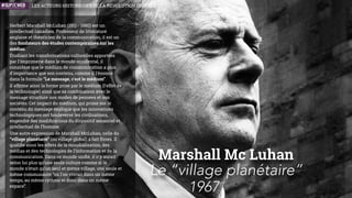 Norbert Wiener
1947
Norbert Wiener (1894 - 1964) est un mathématicien
américain, théoricien et chercheur en
mathématiques appliquées, surtout connu comme le
père fondateur de la cybernétique.
La cybernétique peut se déﬁnir comme une théorie
uniﬁée de la communication et de la régulation dans
les organismes vivants comme entre les machines.
Norbert Wiener exposa ses théories sur la
cybernétique dans son livre “Cybernetics or Control
and Communication in the Animal and the Machine”. 
En fondant la cybernétique, Wiener introduit en
science la notion de feedback (mécanisme de la
causalité circulaire).
Des scientiﬁques d'horizons très divers parmi les
plus brillants de l'époque participèrent à ce projet
autour des “conférences Macy” organisées de 1946 à
1953 : mathématiciens, logiciens, ingénieurs,
physiologistes, anthropologues, psychologues… Ces
travaux interdisciplinaires ont fortement contribué à
l'élaboration des sciences cognitives, de l'intelligence
artiﬁcielle, des thérapies systémiques de l'école de
Palo Alto ou encore des théories biologiques de l’auto-
organisation.
Fondateur de la cybernétique
IDÉES
LES ACTEURS HISTORIQUES DE LA RÉVOLUTION NUMÉRIQUE
 
