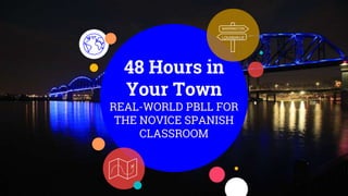 48 Hours in
Your Town
REAL-WORLD PBLL FOR
THE NOVICE SPANISH
CLASSROOM
LOUISVILLE
BARRINGTON
 