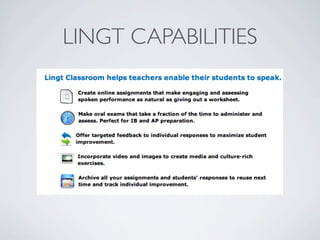 LINGT CAPABILITIES
 