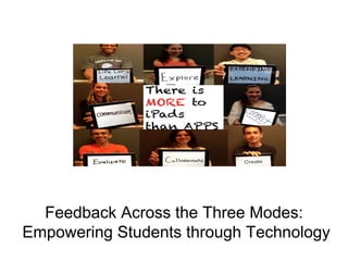 Feedback Across the Three Modes:
Empowering Students through Technology

 