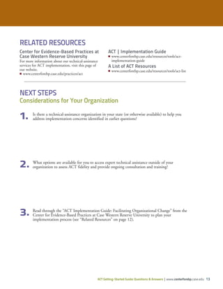 ACT - Getting Started Guide | PDF