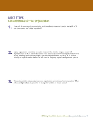 ACT - Getting Started Guide | PDF