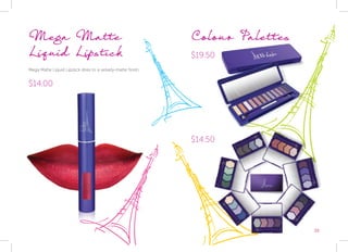 Colour PalettesMega Matte
Liquid Lipstick
Mega Matte Liquid Lipstick dries to a velvety-matte finish.
$14.00
$19.50
$14.50
39
 