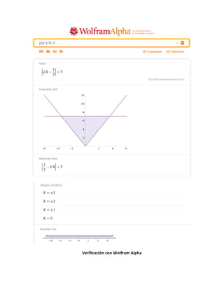 Verificación con Wolfram Alpha
 