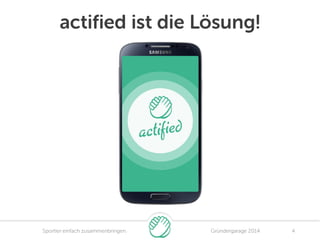 actified - Sportler einfach zusammenbringen