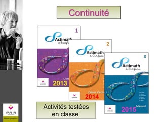 2015
Continuité
Activités testées
en classe
 