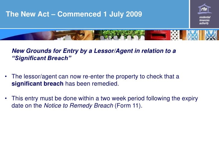 Residential Tenancies Authority New Act Presentation