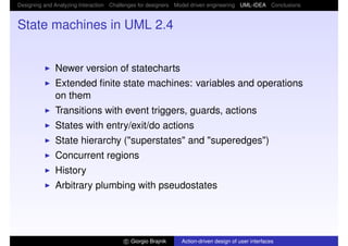 Statechart Guard Action-Driven Design of User Interfaces | PDF