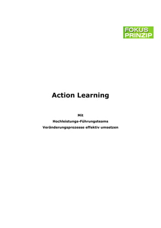 Action Learning

                 Mit
     Hochleistungs-Führungsteams
Veränderungsprozesse effektiv umsetzen
 