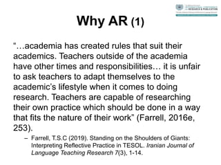 From Classroom to Journal: Action Research and the Road to Publication (Asian EFL 2019)