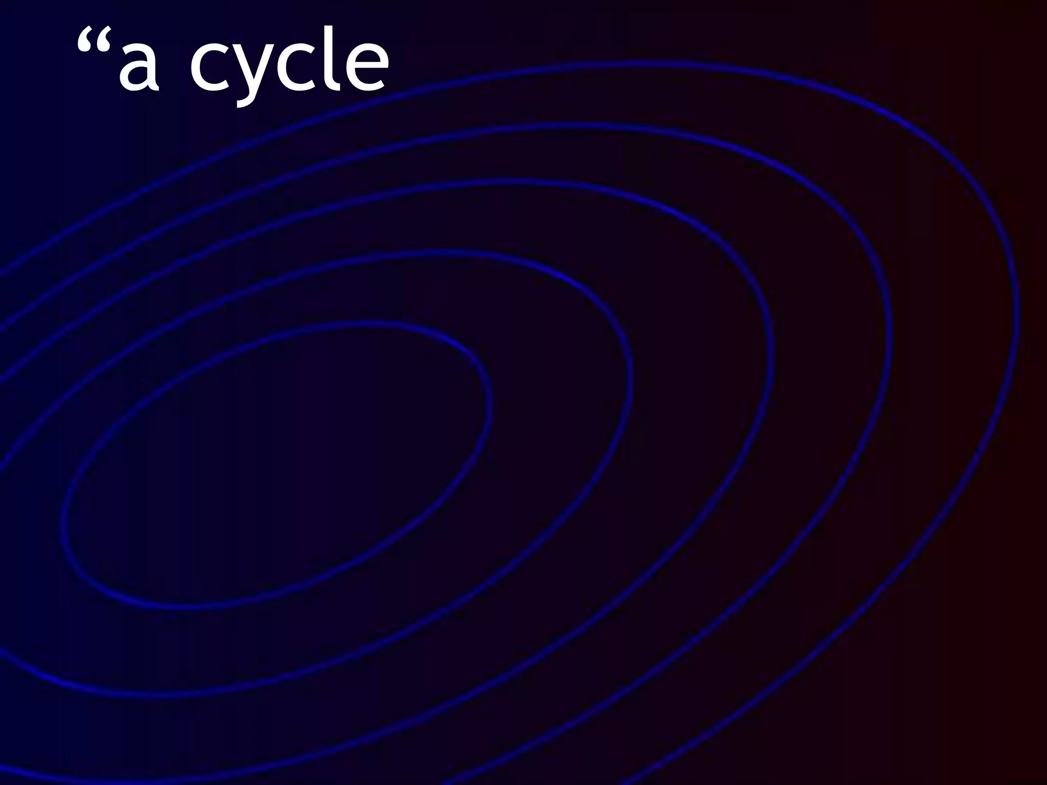 “a cycle
 