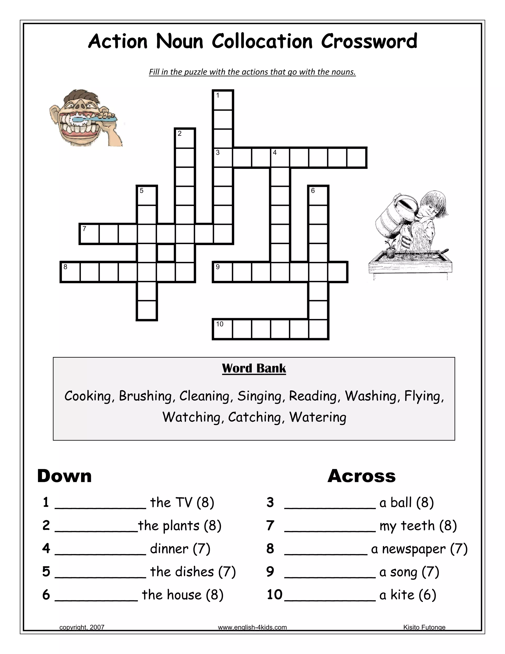 Action%20 noun%20collocation%20crossword | PDF