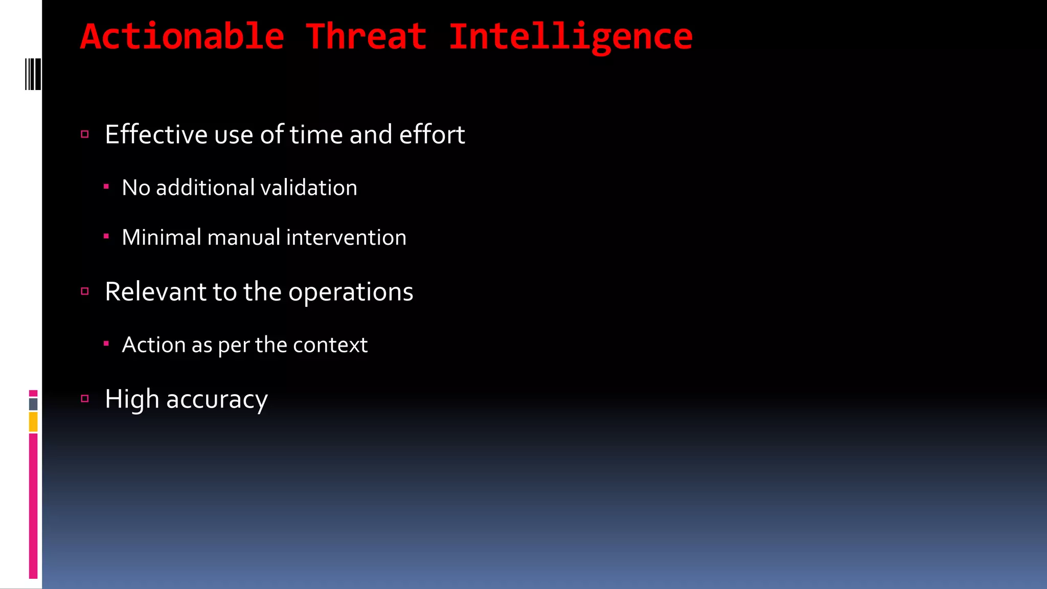 Actionable Threat Intelligence | PPT