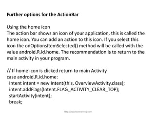 Action Bar in Android | PDF