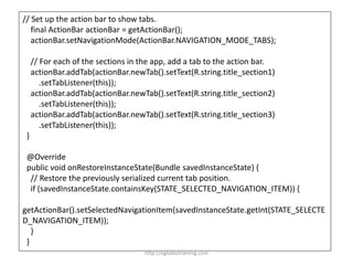 Action Bar in Android | PDF