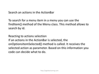 Action Bar in Android | PDF
