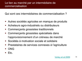 Modèles d’action collective pour les producteurs et leurs filières de commercialisation